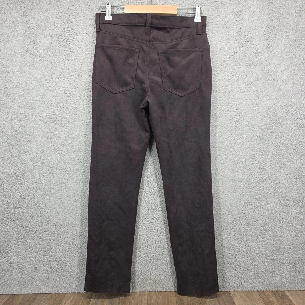 Banana Republic High‎ Rise Slim Faux Suede Pants Brown Women Size 26/2